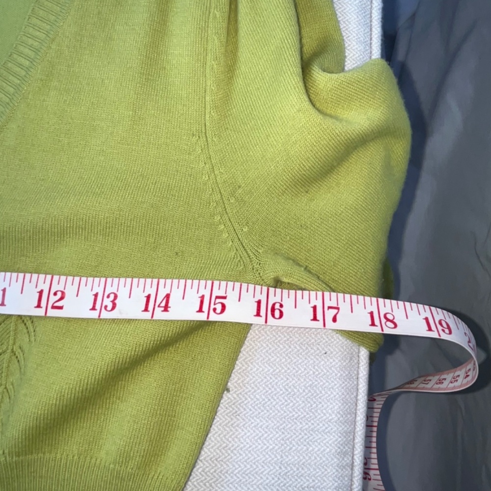 DONATED -  Karen Millen (2) chartreuse (lime green/yellow) soft wool mini dress. - Picture 15 of 16